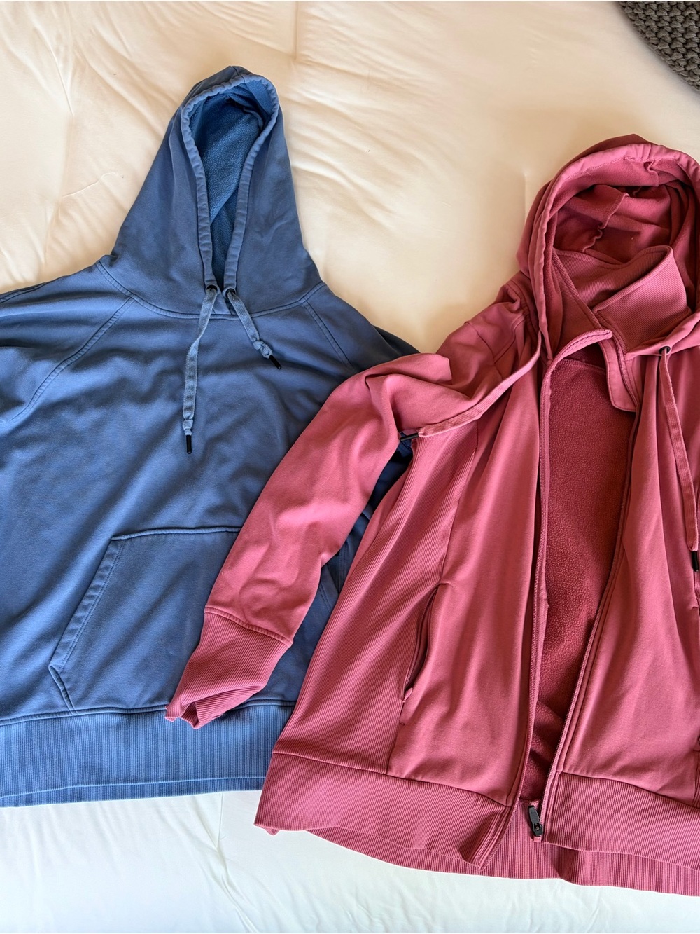 We Wander Set of Women’s Hoodies in Blue and Pink